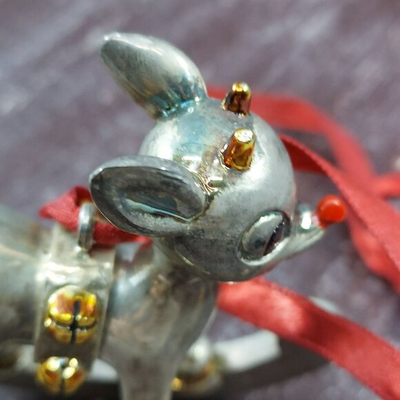 Lenox Babys First Christmas Silver Rocking Horse Ornament 2002 Keepsake - Picture 13 of 16